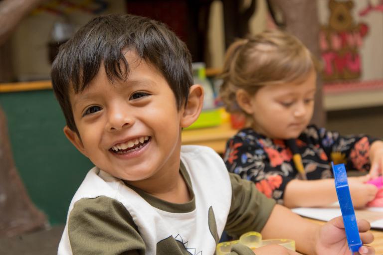 children drawing in child care